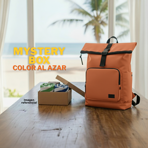 Combo: Mochila Saxoline Preston Café 35 L + Toalla de Playa Redonda 150 cm (modelo surtido)