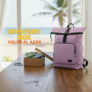Combo 43% OFF: Mochila Saxoline Preston Lila 35 L + Toalla playa Redonda 150 cm (colores surtido)