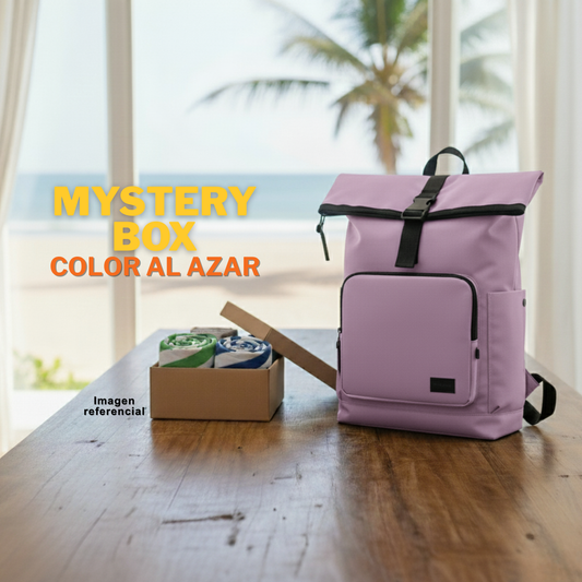 Combo 43% OFF: Mochila Saxoline Preston Lila 35 L + Toalla playa Redonda 150 cm (colores surtido)