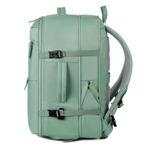 Combo 2 Mochilas de Viaje Viral Cabina. 1 Mochila Negra 30L y 1 Mochila 40L Mint Green