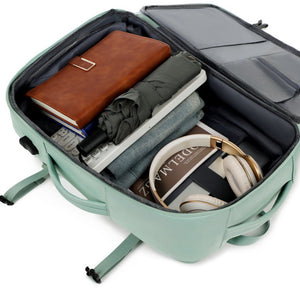 Combo 2 Mochilas de Viaje Viral Cabina 40L. 1 Black y 1 Mint Green