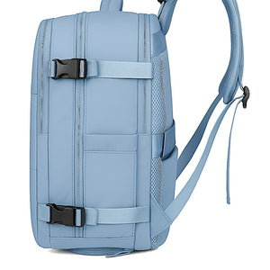 Mochila Viaje Viral Limited Edition 36L. Ribstop Light-Blue. Impermeable y Expandible.