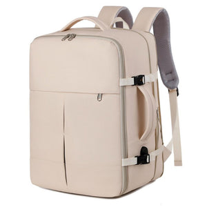 Mochila Viaje Viral 36L. Expandible - Resistente al agua. Premium Beige Navigator