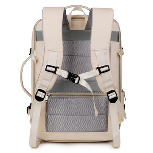 Combo Travel BEIGE: Mochila Viaje 40L + Botella 700ml BUFFER