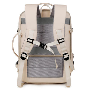 Mochila Viaje Viral 36L. Expandible - Resistente al agua. Premium Beige Navigator