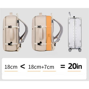 Mochila Viaje Expandible 40L Premium Beige