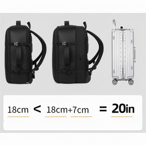 Combo 2 Mochilas Viaje Viral Cabina. Mochila 40L Black. Resistente al agua y Mochila Impermeable y Expandible 36 Litros. Ripstop Lila
