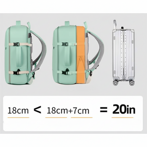 Combo Travel GREEN: Mochila Viaje 36L + Botella 700ml  BUFFER