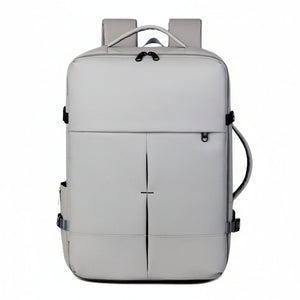 Mochila Viaje Viral XL💧Resistente agua. Grand Travel Ripstop Grey 36L. Antirrobo.