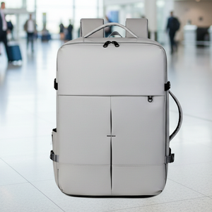 Mochila Viaje Viral XL💧Resistente agua. Grand Travel Ripstop Grey 36L. Antirrobo.