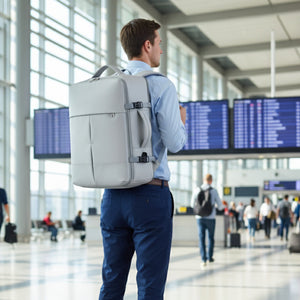 Combo 2 Mochilas de Viaje Viral Cabina. 1 Mochila 40L Black y 1 Mochila Impermeable Expandible 36 Litros. Navigator Ripstop Grey