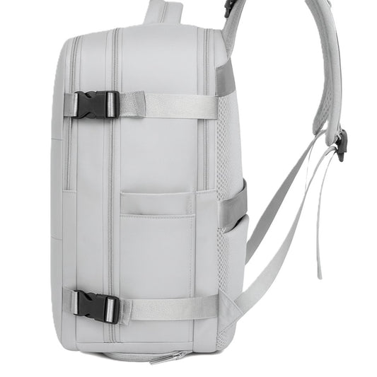 Mochila Viaje Viral XL💧Resistente agua. Premium Travel Ripstop Grey 36L. Antirrobo. Navigator