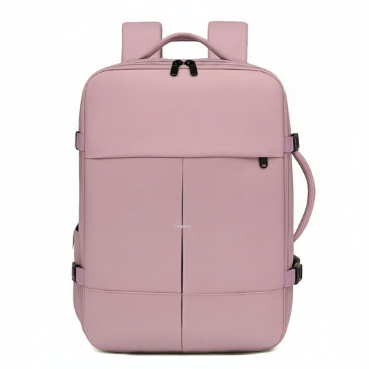 Combo 2 Mochilas de Viaje Viral. 1 Mochila Negra 30L y 1 Mochila 36L Ripstop Lila