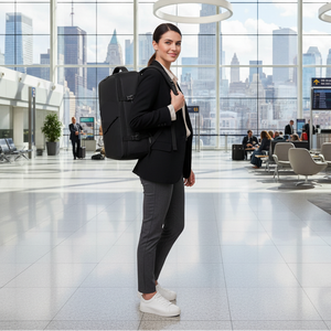 ✈️Combo 2 Mochilas Viaje Viral XL. Premium Travel 36L: 1 Negra y 1 Beige 💧Resistente al Agua Navigator.