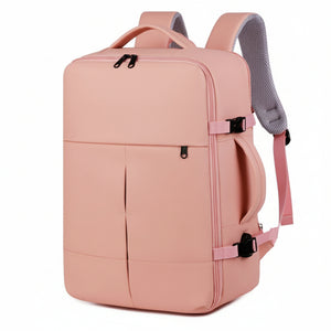 Combo 2 Mochilas de Viaje Viral. 1 Mochila Negra 30L y 1 Mochila 36L Ripstop Misty-Pink