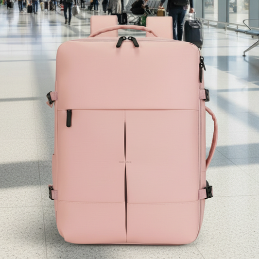 Mochila Viaje Viral XL. Grand Travel Ripstop 36L Misty Pink. Antirrobo.