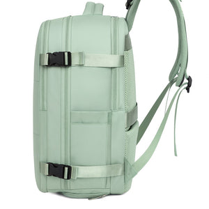 Combo Travel GREEN: Mochila Viaje 36L + Botella 700ml  BUFFER