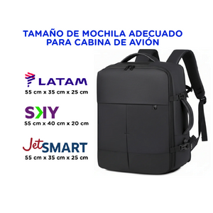 Combo Mochilas de Viaje Viral XL Ripstop: 1 Black + 1 Light-Blue Navigator. Pack Travel