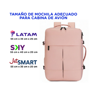 Mochila Viaje Viral Limited Edition 36L. Ripstop Misty-Pink. Antirrobo Navigator