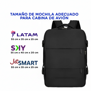 ✈️Combo 2 Mochilas de Viaje Viral Cabina 40L Black. Expandible