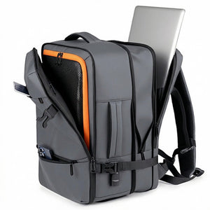 Combo 2 Mochilas Viaje T90 + T91 Impermeable XL 38L Navigator. Negras