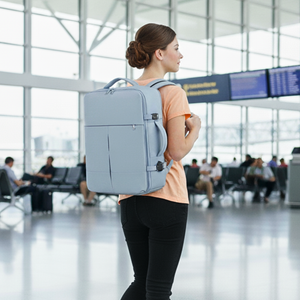 Combo 2 Mochilas de Viaje Viral. 1 Mochila Negra 30L y 1 Mochila 36L Ripstop Light Blue