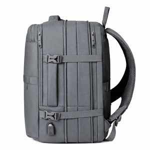 ✈️Combo Mochilas de Viaje Viral Expandibles, Resistentes al agua 38L. Space Grey y Black Navigator