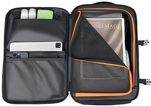 Combo Mochila de Viaje Viral 38L. Expandible, Resistente al agua. Black Navigator y Organizador de Viaje y Cosmetiquero 24cm x 18cm Gout Aqua