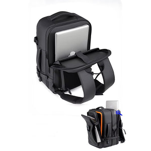 Combo Maleta Kippi (L) Ultra Resistente Expandible Wavy Rojo + Mochila de Viaje Viral 38L Expandible Resistente al agua. Black Navigator + Cojin de Cuello Azul Oracle Red Bull Racing