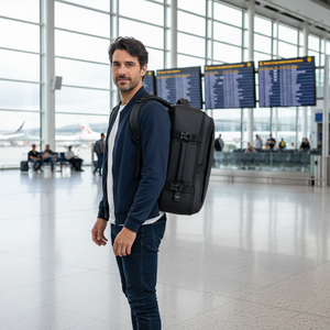 ✈️Combo 2 Mochilas Viaje Viral 💧Resistente al Agua XL. Premium Travel 36L Black. Navigator.