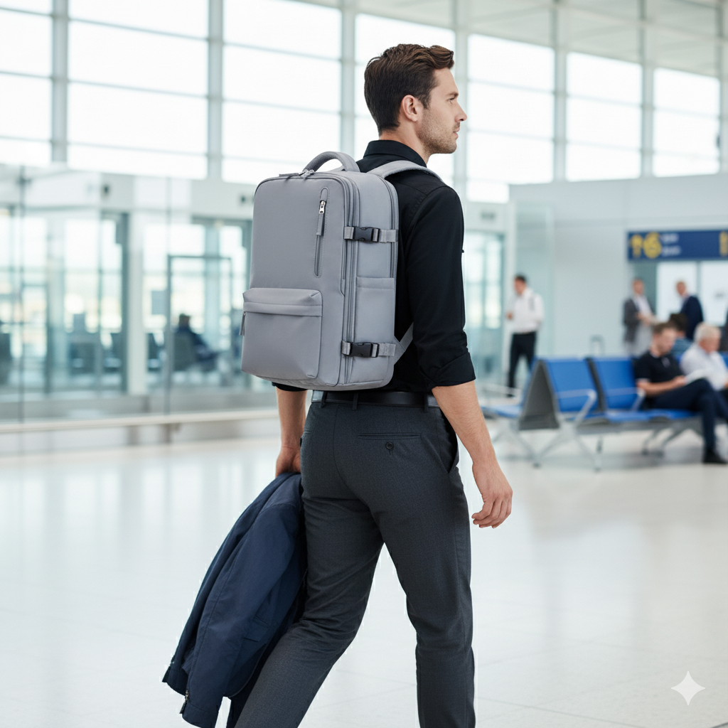 Mochila Viaje Viral (Cabina Avión) 31L Gris