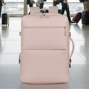 Combo Mochila Travel 40L Misty Pink Expandible + Maleta Mediana Marksman M 24" Rosado Oscuro