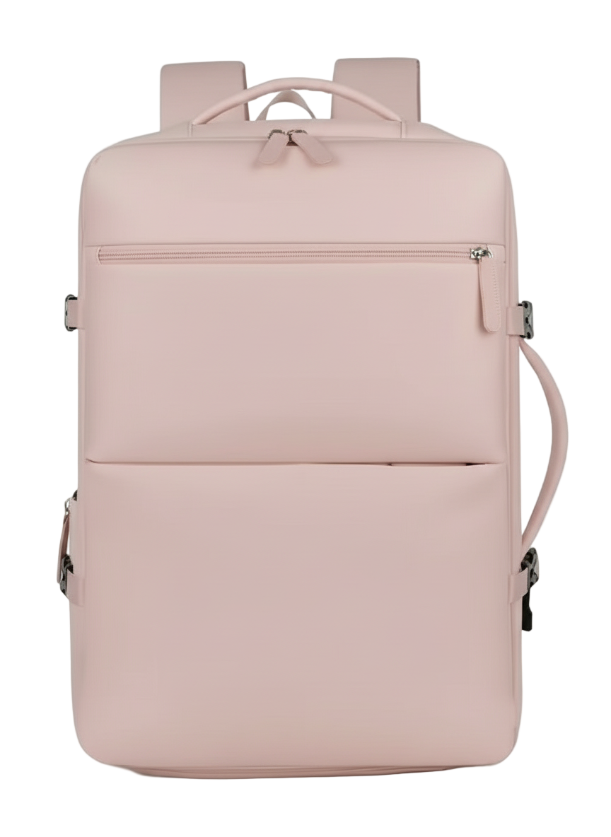 Combo Mochila Travel 40L Misty Pink Expandible + Maleta Mediana Marksman M 24