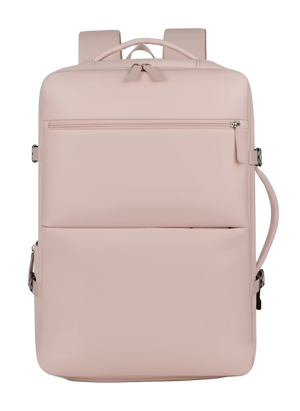 Combo Mochila Travel 40L Misty Pink Expandible + Maleta Mediana Marksman M 24" Rosado Oscuro