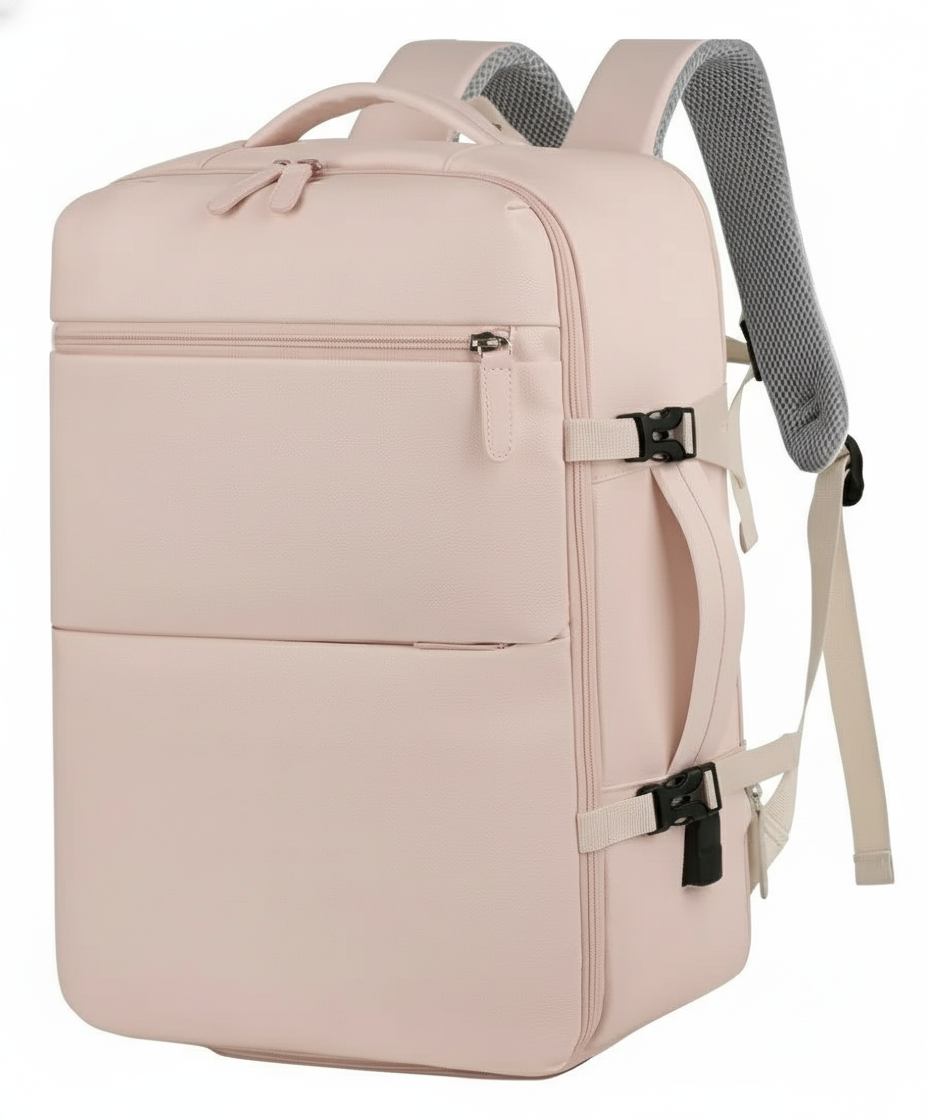 Combo Maleta (S) y Mochila Viaje Viral Cabina 40L Misty Pink