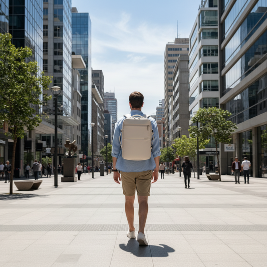 Mochila Viaje Expandible 40L Premium Beige