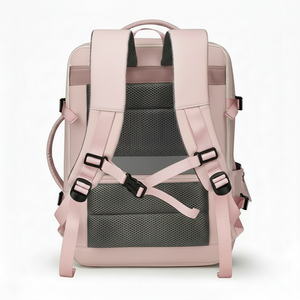 Combo Mochila de Viaje Viral Cabina 40L Misty Pink y Organizador de Viaje 24cm x 18cm. Cosmetiquero Gout Rosado