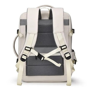 Mochila Viaje Viral 40L Premium Beige Travel . Expandible.(Cabina Avión)