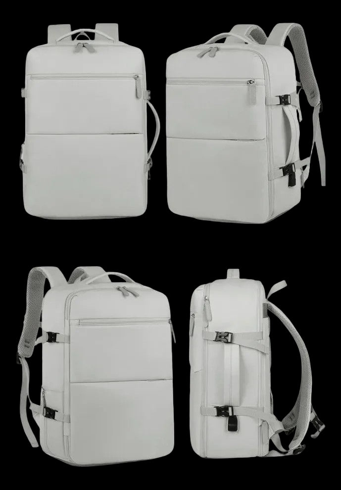 2 Mochilas de Viaje Viral (1 Beige 31L & 1 Grey 40L ).(Cabina Avión)