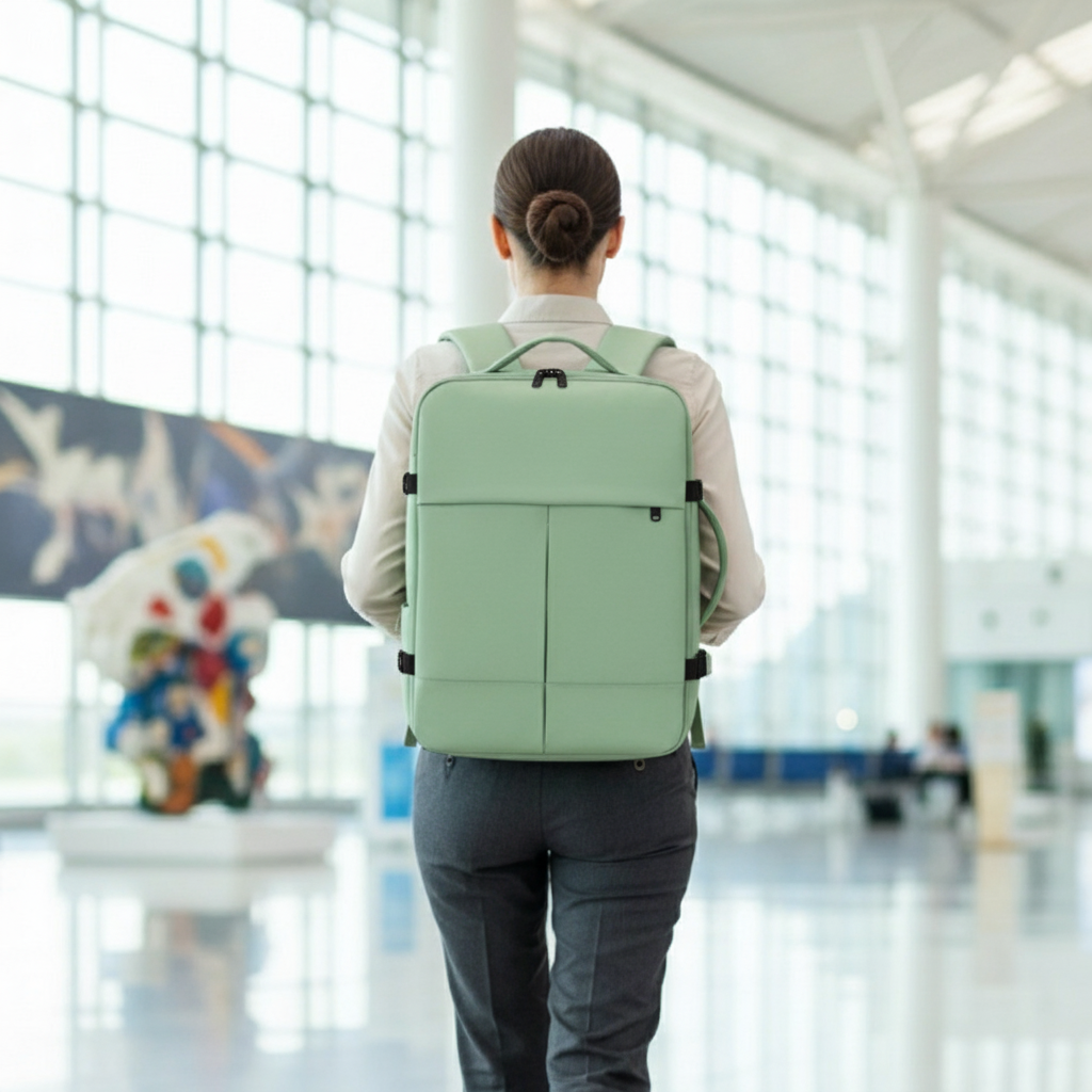 Mochila Viaje Viral Limited Edition 36L. Ribstop Matcha-Green. Impermeable y Expandible