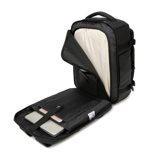 Combo 2 Mochila de Viaje Cabina. 1 Mochila Resistente al Agua. 45 L Kippi Negro + Mochila de Viaje Viral Cabina 45L. Kippi Rosada. Resistente al Agua