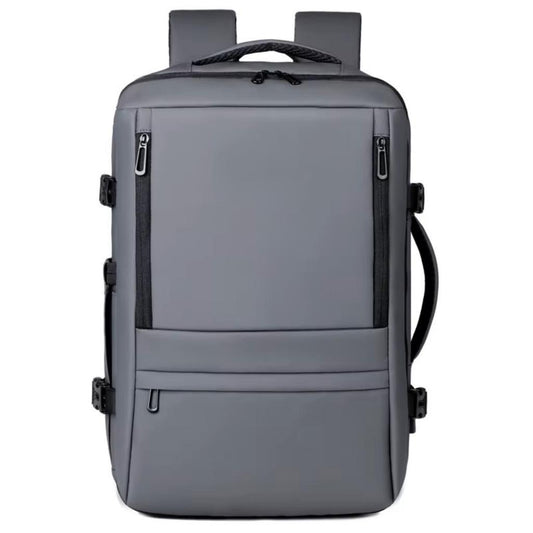 Combo 2 Mochilas Viaje Viral Impermeable XL 38L Navigator. Negra y Gris