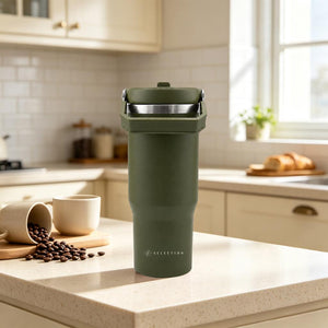 Mug Acero Inoxidable 900ml Oliva