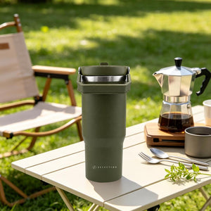 Mug Acero Inoxidable 900ml Oliva