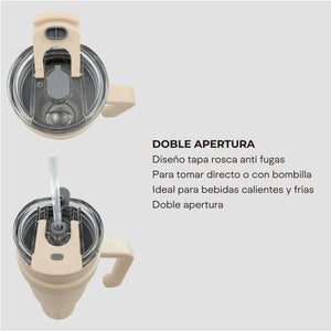 Mug térmico Beige  1,1Lt