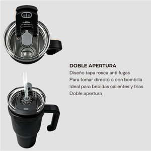Mug térmico Negro 1,1Lt