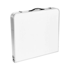 Mesa Aluminio Plegable 120 x 60 x 69 Blanca + 4 Pisos Northwest