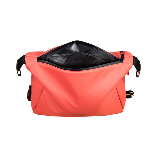 Combo: Maleta Cabina. Expandible-Plegable. Ultra Compacta Negra + Neceser Broches Gout Coral