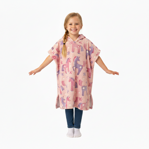 Poncho Manta Que Brilla en la Oscuridad Rosa