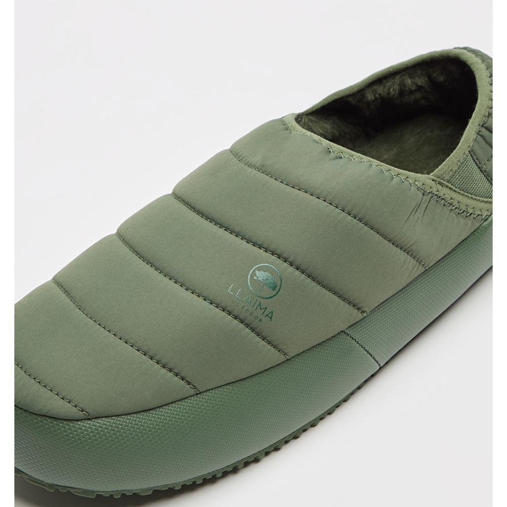 Pantufla Llaima Outdoor Acolchada Oliva